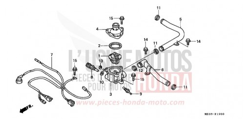 TUYAU D'EAU/THERMOSTAT GL1500CV de 1997